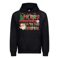 Black merry christmas ya filthy animal Urban Hoodie - MaliasSmallBusiness