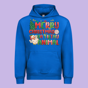 Merry Christmas Ya Filthy Animal Urban Hoodie Designed By Maliassmallbusiness