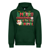 Forest Green merry christmas ya filthy animal Urban Hoodie - MaliasSmallBusiness