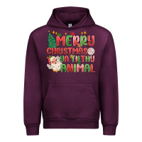 Mauve Wine merry christmas ya filthy animal Urban Hoodie - MaliasSmallBusiness