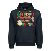 Navy merry christmas ya filthy animal Urban Hoodie - MaliasSmallBusiness