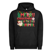 Pigment Black merry christmas ya filthy animal Urban Hoodie - MaliasSmallBusiness