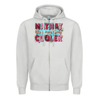 Dove Grey naynay like a mom Zipper Hoodie - Zillion Design Studio