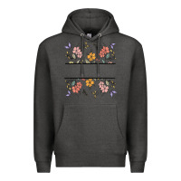 Charcoal Heather wildflower your text here Premium Hoodie - MaliasSmallBusiness