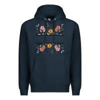 Navy wildflower your text here Premium Hoodie - MaliasSmallBusiness