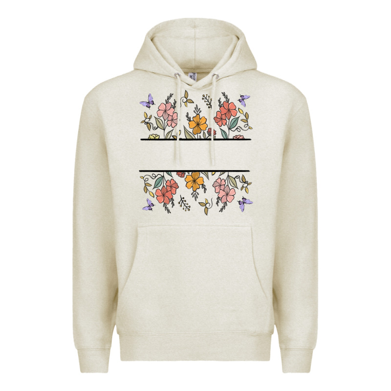 Wildflower Your Text Here Premium Hoodie by MaliasSmallBusiness | Teevron