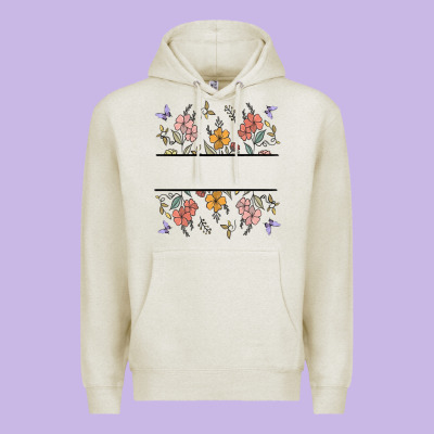 Wildflower Your Text Here Premium Hoodie Designed By Maliassmallbusiness