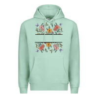 Seafoam wildflower your text here Premium Hoodie - MaliasSmallBusiness