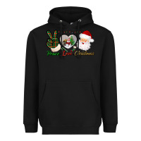 Black peace love christmas Heavyweight Hoodie - BundleAndBundleShop