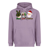 Lavender peace love christmas Heavyweight Hoodie - BundleAndBundleShop