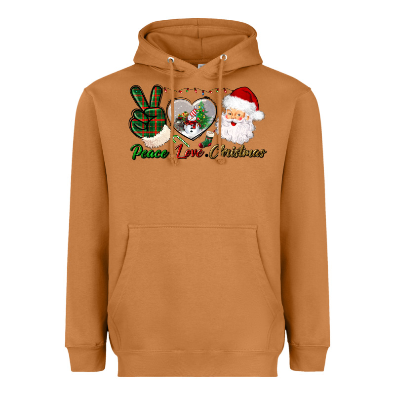 Peace Love Christmas Heavyweight Hoodie by BundleAndBundleShop | Teevron