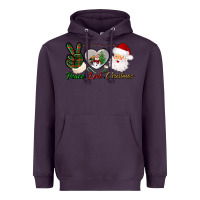 Plum peace love christmas Heavyweight Hoodie - BundleAndBundleShop