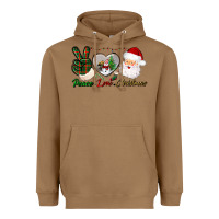 Toasted Coconut peace love christmas Heavyweight Hoodie - BundleAndBundleShop