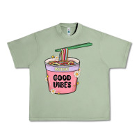 Oil Green instant good vibes noodles Urban Heavy Tee - MaliasSmallBusiness