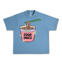 Pebble Blue instant good vibes noodles Urban Heavy Tee - MaliasSmallBusiness