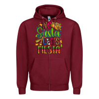 Burgundy no siesta lets fiesta Zipper Hoodie - CTS Tumbler Store