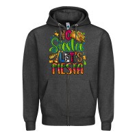 Charcoal Heather no siesta lets fiesta Zipper Hoodie - CTS Tumbler Store