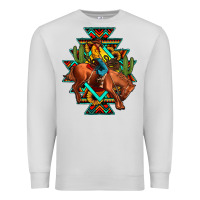 Dove Grey aztec rodeo cowboy Premium Sweatshirt - JahusDesignShop