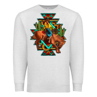 Oatmeal Heather aztec rodeo cowboy Premium Sweatshirt - JahusDesignShop