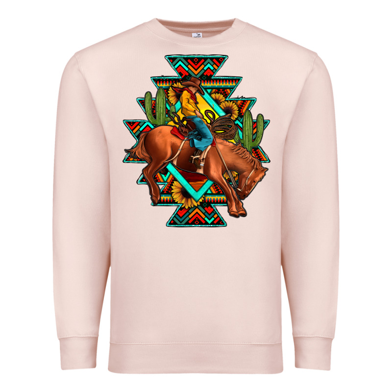 Aztec Rodeo Cowboy Premium Sweatshirt by JahusDesignShop | Teevron