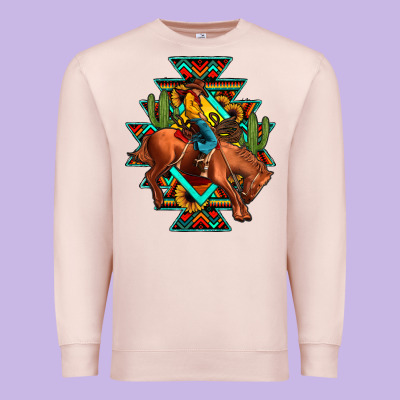 Aztec Rodeo Cowboy Premium Sweatshirt Designed By Jahusdesignshop