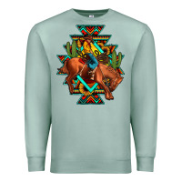 Seafoam aztec rodeo cowboy Premium Sweatshirt - JahusDesignShop