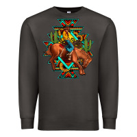 Smoke aztec rodeo cowboy Premium Sweatshirt - JahusDesignShop