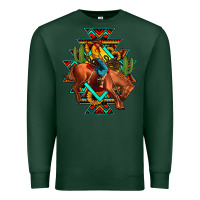 Sports Green aztec rodeo cowboy Premium Sweatshirt - JahusDesignShop