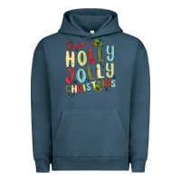 Pigment Midnight Navy have a holly jolly christmas Urban Hoodie - MaliasSmallBusiness