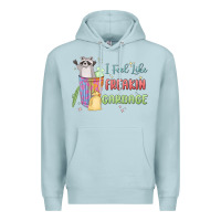 Blue Mist i feel like garbage raccoon Premium Hoodie - MaliasSmallBusiness