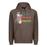 Coffee i feel like garbage raccoon Premium Hoodie - MaliasSmallBusiness