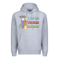 Heather Grey i feel like garbage raccoon Premium Hoodie - MaliasSmallBusiness
