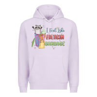 Lilac i feel like garbage raccoon Premium Hoodie - MaliasSmallBusiness