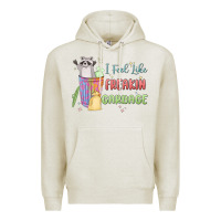 Oatmeal Heather i feel like garbage raccoon Premium Hoodie - MaliasSmallBusiness