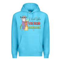 Ocean Blue i feel like garbage raccoon Premium Hoodie - MaliasSmallBusiness