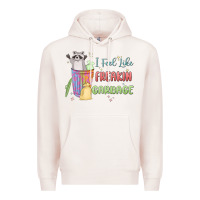 Pale Pink i feel like garbage raccoon Premium Hoodie - MaliasSmallBusiness