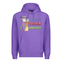 Purple i feel like garbage raccoon Premium Hoodie - MaliasSmallBusiness