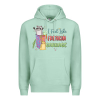 Seafoam i feel like garbage raccoon Premium Hoodie - MaliasSmallBusiness