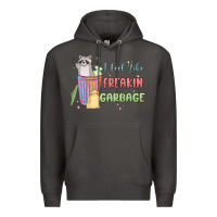 Smoke i feel like garbage raccoon Premium Hoodie - MaliasSmallBusiness
