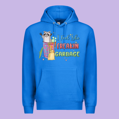 I Feel Like Garbage Raccoon Premium Hoodie Designed By Maliassmallbusiness