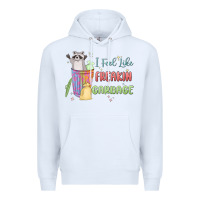 White i feel like garbage raccoon Premium Hoodie - MaliasSmallBusiness