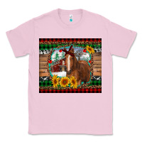 Bubblegum Pink christmas farm and horse Classic Tee - RanaPortraitStore
