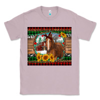 Lilac christmas farm and horse Classic Tee - RanaPortraitStore