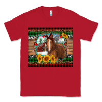 Red christmas farm and horse Classic Tee - RanaPortraitStore