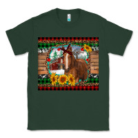 Sports Green christmas farm and horse Classic Tee - RanaPortraitStore