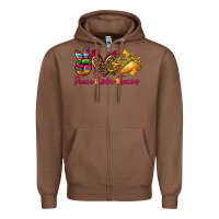 Chestnut peace love tacos Zipper Hoodie - CTS Tumbler Store