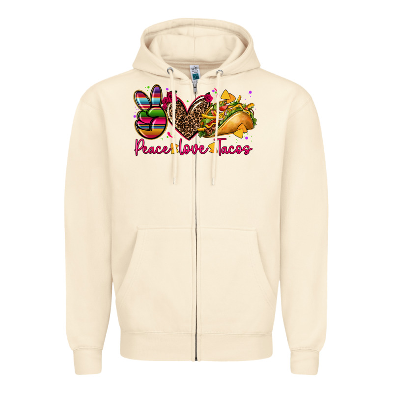 Peace Love Tacos Zipper Hoodie by CTS Tumbler Store | Teevron