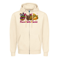 Sandshell peace love tacos Zipper Hoodie - CTS Tumbler Store