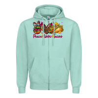 Seafoam peace love tacos Zipper Hoodie - CTS Tumbler Store