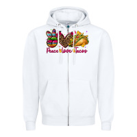 White peace love tacos Zipper Hoodie - CTS Tumbler Store